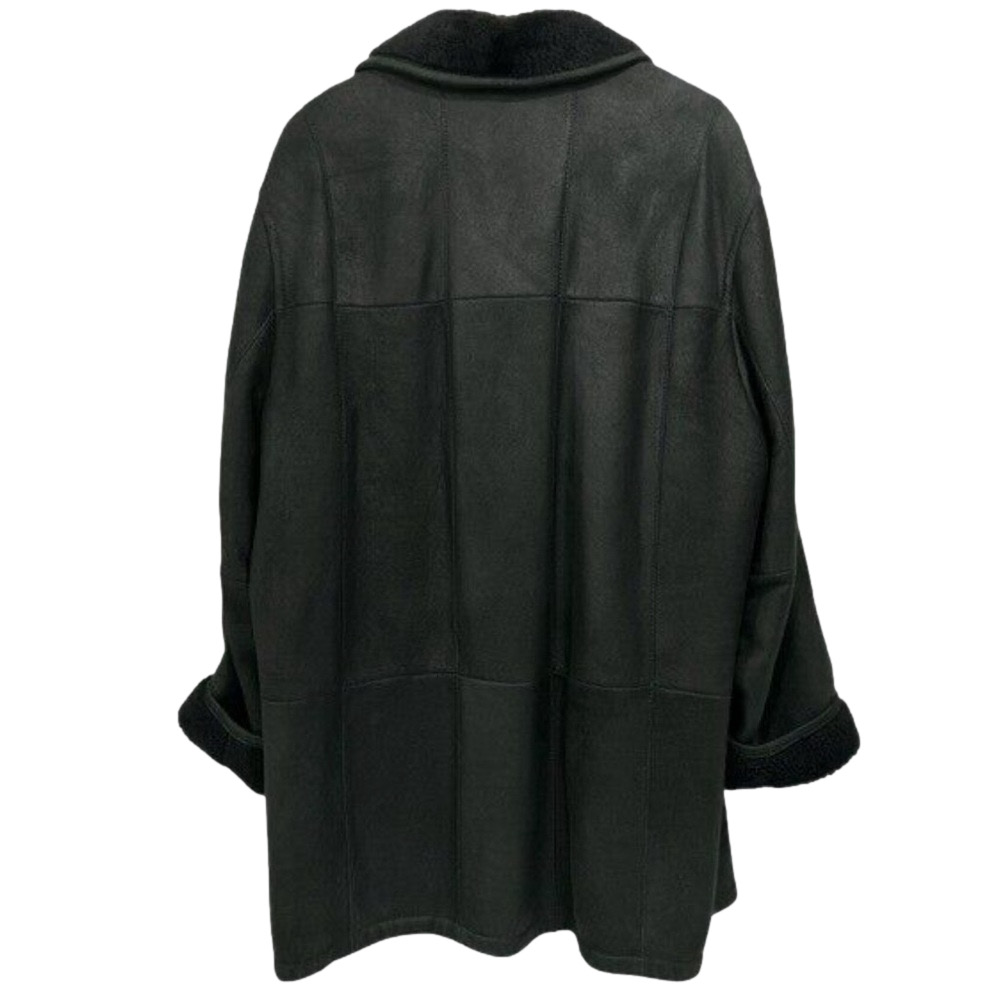 Werner Christ Patchwork Shearling Leather Coat Bl… - image 4